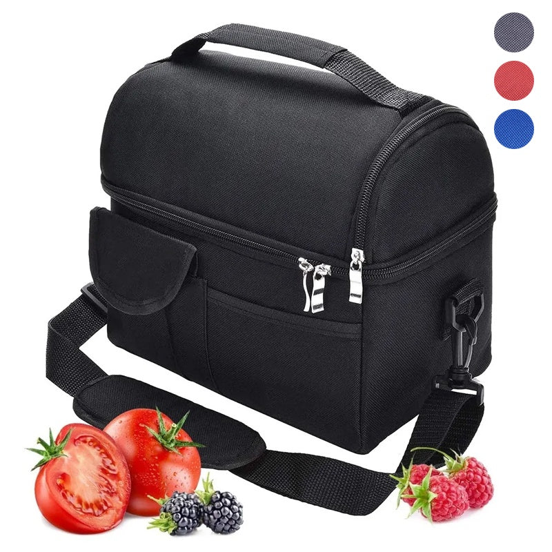 Hot lunch bag with large capacity, shoulder lunch bag