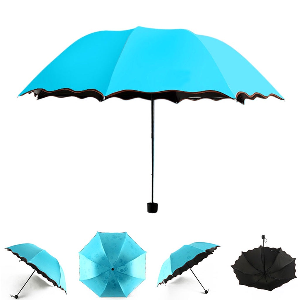 Foldable and portable umbrella suitable for sunlight and rain