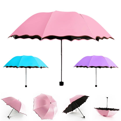 Foldable and portable umbrella suitable for sunlight and rain