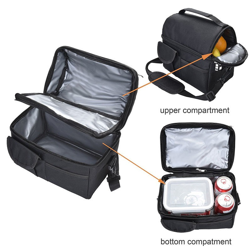 Hot lunch bag with large capacity, shoulder lunch bag