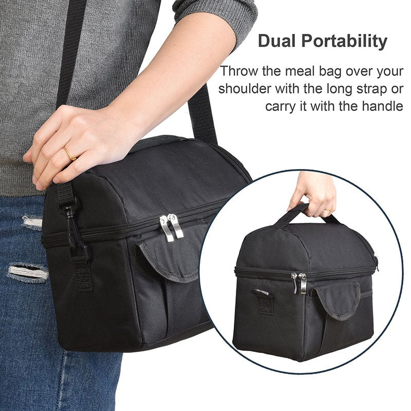 Hot lunch bag with large capacity, shoulder lunch bag